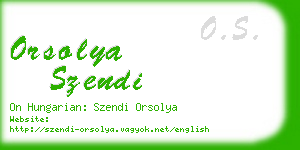 orsolya szendi business card